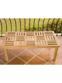 Basketweave Rectangular Table, Large -Garden Supplies Sales 36351 005v 1 basketweave teak coffee tables