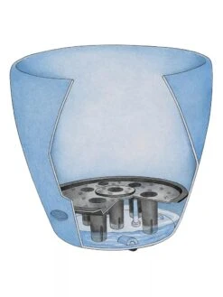 Viva Round Self-Watering Rolling Planter, 17.25” Diameter -Garden Supplies Sales 39325 002