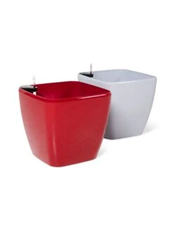 Viva Square Self-Watering Rolling Planter, 20" Diameter, Set Of 2 -Garden Supplies Sales 3 4 crop 8612930 0104