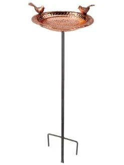 Pure Copper Bird Bath With Two Copper Birds And Multipronged Garden Pole 12 Pure Copper Bird Bath With Two Copper Birds And Multipronged Garden Pole -Garden Supplies Sales 3 4 crop 8613378 06v