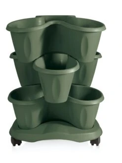 Trifoglio 3-Tier Planter On Wheels -Garden Supplies Sales 3 4 crop 8613625 03V