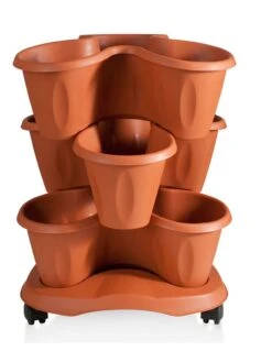 Trifoglio 3-Tier Planter On Wheels -Garden Supplies Sales 3 4 crop 8613625 05V