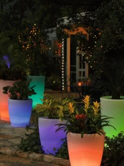 Solar Illuminated Planter, 18" -Garden Supplies Sales 8586945 856 tif
