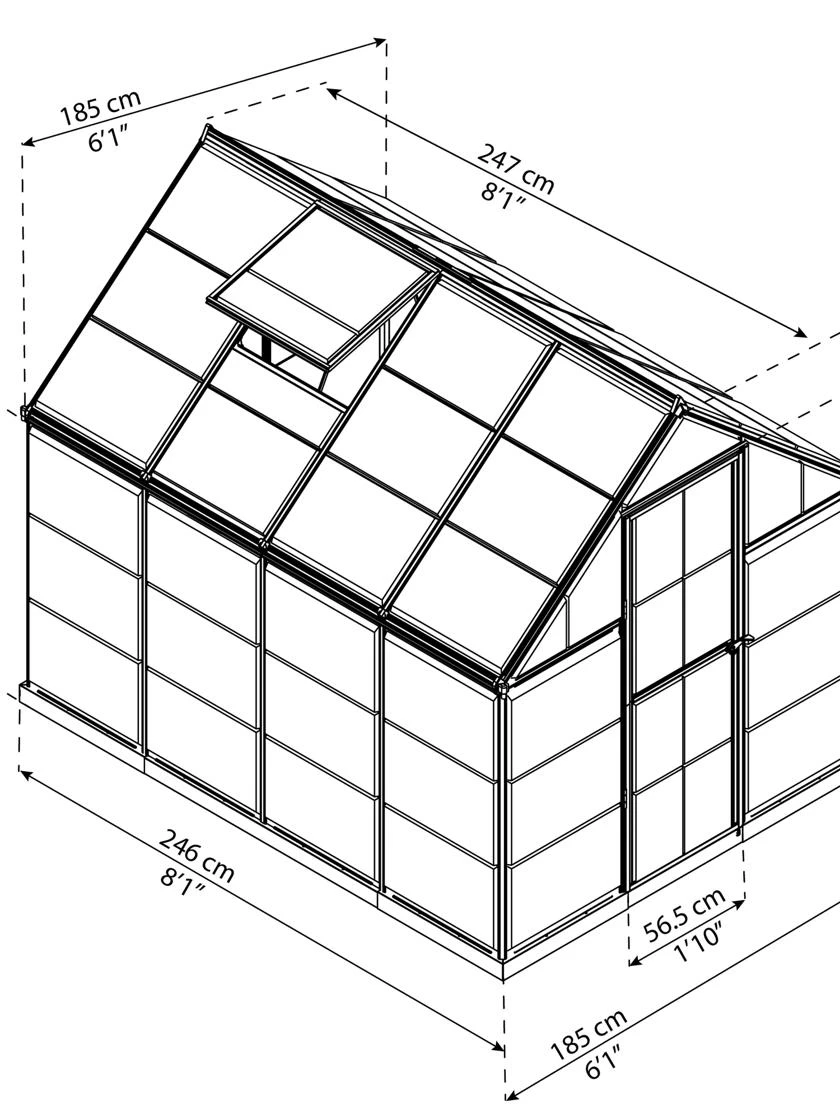 Canopia® By Palram Harmony™ Greenhouse, 6' 6 Canopia® By Palram Harmony™ Greenhouse, 6' - Image 4