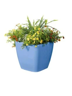 Viva Square Self-Watering Rolling Planter, 14" Diameter -Garden Supplies Sales 8589777BL 6080 tif