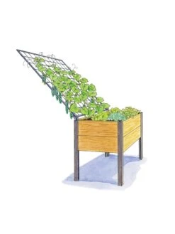 Elevated Planter Box And Space-Maker Pivoting Trellis Set, 2' X 4' -Garden Supplies Sales 8590247 SMTrellis 4ft tif 1