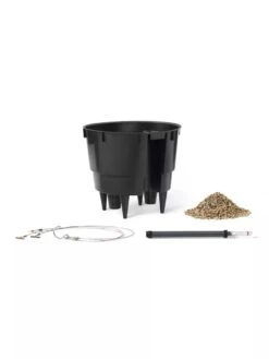 Lechuza® Nido Cottage Wicker Hanging Planter -Garden Supplies Sales 8591154WT 001V tif