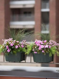 Self-Watering Saddle Railing Planter, 16" -Garden Supplies Sales 8592175GR 2430 tif