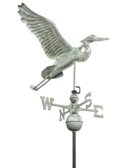 Verde Copper Heron Weathervane, Standard Size -Garden Supplies Sales 8593536 004v