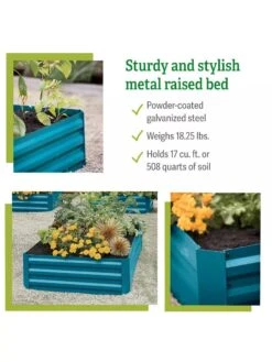 Demeter Corrugated Metal Raised Bed, 34" X 68" -Garden Supplies Sales 8594183 stats GSC