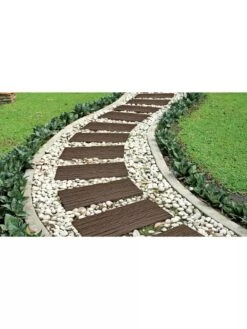 Recycled Rubber Railroad Tie Stepping Stone 8 Recycled Rubber Railroad Tie Stepping Stone -Garden Supplies Sales 8594281 001V 3 4