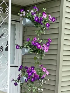 Galvanized Hanging Triple Planter -Garden Supplies Sales 8595213 01CUST tif