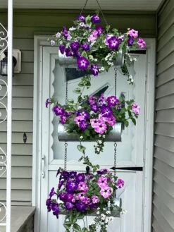 Galvanized Hanging Triple Planter -Garden Supplies Sales 8595213 02CUST tif