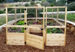 Garden In A Box Cedar Raised Bed With Deer Fence, 8' X 8' -Garden Supplies Sales 8595875 06V tif