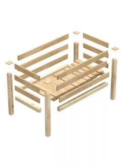 Elevated Cedar Garden Bed, 2' X 4' X 31" -Garden Supplies Sales 8596147 09V 3 4