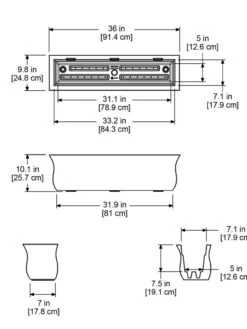 Valencia Window Box, 3' -Garden Supplies Sales 8596436 18V tif