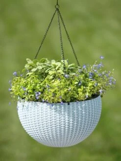 Weave Self-Watering Hanging Basket, 14" -Garden Supplies Sales 8596490 10307 tif