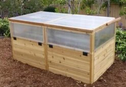 Garden In A Box Cedar Raised Bed With Greenhouse, 3' X 6' -Garden Supplies Sales 8597082 04V tif