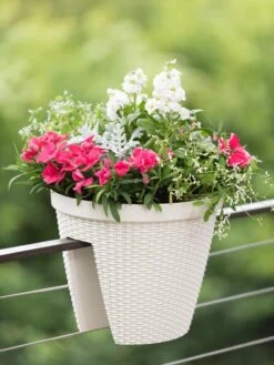 Weave Round Railing Planter, 11" -Garden Supplies Sales 8598370 8580 tif