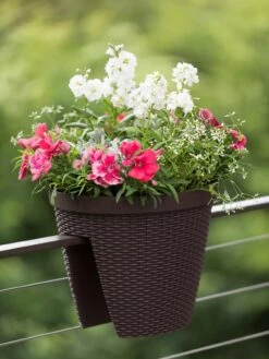 Weave Round Railing Planter, 11" -Garden Supplies Sales 8598370 8584 tif