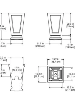Kensington Self-Watering Tall Patio Planter, 25" 13 Kensington Self-Watering Tall Patio Planter, 25" -Garden Supplies Sales 8598549 07V tif