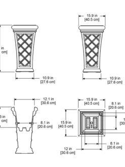 Carolina Self-Watering Tall Planter, 28" -Garden Supplies Sales 8598645 11V tif