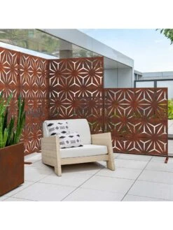 Veradek 2-Panel Privacy Screen Set, Star -Garden Supplies Sales 8599214 05v