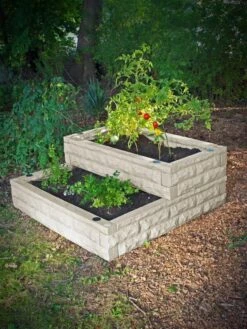 Garden Wizard Cascade Self-Watering Raised Bed, 4' X 4' -Garden Supplies Sales 8599316 19V garden wizard cascade self watering raised bed 4x4 light granite
