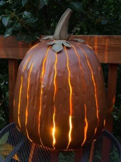 Desert Steel Pumpkin Luminary, Tall