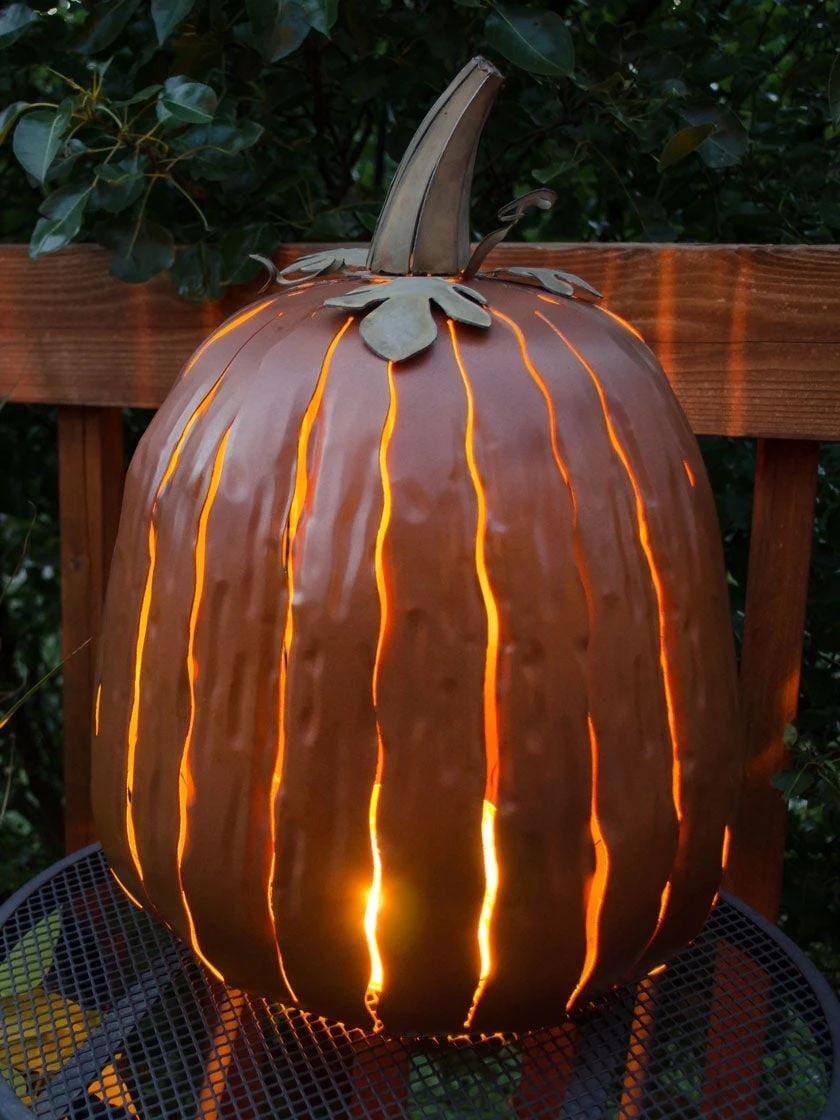 Desert Steel Pumpkin Luminary outdoor decoration
