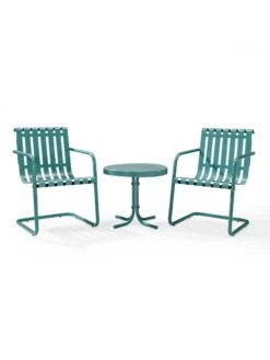 Crosley Gracie 3-Piece Metal Outdoor Seating Set 7 Crosley Gracie 3-Piece Metal Outdoor Seating Set -Garden Supplies Sales 8599631 01v crosley gracie 3 piece metal outdoor seating set blue