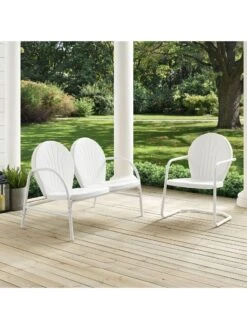 Crosley Griffith Loveseat & Chair Outdoor Seating Set -Garden Supplies Sales 8599634 05v