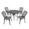 Crosley Sedona Five-Piece Outdoor Dining Set With High Back Armchairs 2 Crosley Sedona Five-Piece Outdoor Dining Set With High Back Armchairs -Garden Supplies Sales 8599665 02v crosley sedona five piece outdoor dining set with high back arm chairs 42 inch black