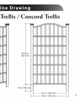Concord Composite Vinyl Trellis -Garden Supplies Sales 8599770 03V tif
