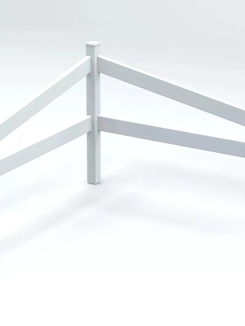Split Rail Corner Vinyl Fence 4 Split Rail Corner Vinyl Fence - Image 2