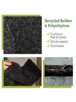 Recycled Rubber Mulch Edging, 12’ X 6” 8 Recycled Rubber Mulch Edging, 12’ X 6” -Garden Supplies Sales 8599854 material GSC