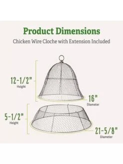 Chicken Wire Cloche With Extension -Garden Supplies Sales 8600116 1
