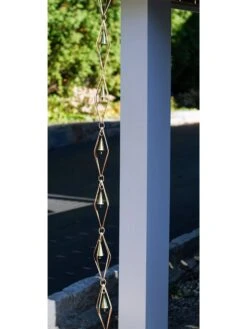 Diamond Pure Copper Rain Chain, 8-1/2' 8 Diamond Pure Copper Rain Chain, 8-1/2' -Garden Supplies Sales 8600205 01v