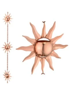 Sun Pure Copper Rain Chain, 8-1/2' 9 Sun Pure Copper Rain Chain, 8-1/2' -Garden Supplies Sales 8600206 04v