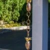 Pineapple Pure Copper Rain Chain, 8.5' -Garden Supplies Sales 8600210 01v pineapple pure copper rain chain 8 foot