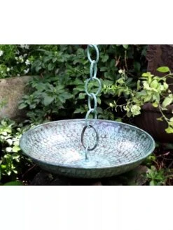 Rain Chain Basins -Garden Supplies Sales 8600211 04V rain chain basins blue verde patina
