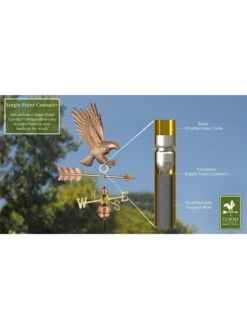 Bald Eagle Copper Weathervane -Garden Supplies Sales 8600276 01v