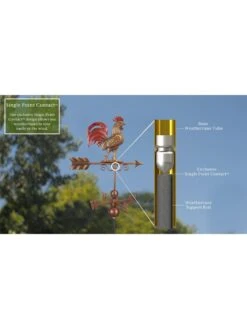 Bantam Rooster Copper Weathervane -Garden Supplies Sales 8600280 07v