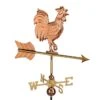 Rooster Garden Copper Weathervane With Pole -Garden Supplies Sales 8600284 03v rooster garden copper weathervane pole