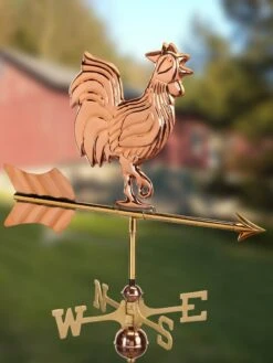 Rooster Garden Copper Weathervane With Pole 8 Rooster Garden Copper Weathervane With Pole -Garden Supplies Sales 8600284 05v rooster cottage copper weathervane roof mount 1