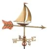 Sailboat Garden Copper Weathervane With Pole -Garden Supplies Sales 8600347 02v sailboat garden copper weathervane pole