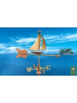 Sailboat Garden Copper Weathervane With Pole 9 Sailboat Garden Copper Weathervane With Pole -Garden Supplies Sales 8600347 03v sailboat cottage copper weathervane roof mount 1