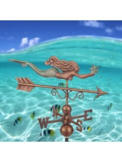 Little Mermaid Copper Weathervane -Garden Supplies Sales 8600350 03v