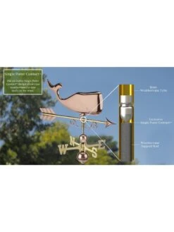 Save The Whales™ Copper Weathervane -Garden Supplies Sales 8600371 06v