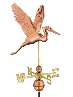Graceful Blue Heron Copper Weathervane -Garden Supplies Sales 8600374 03v graceful blue heron weathervane copper
